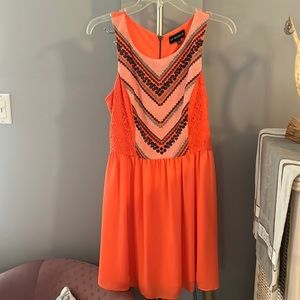 Summer Dress. Size 7. My Michelle. Shrimp Color.